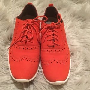 Cole Haan ZERØGRAND Wingtip Oxford in Citrus Red